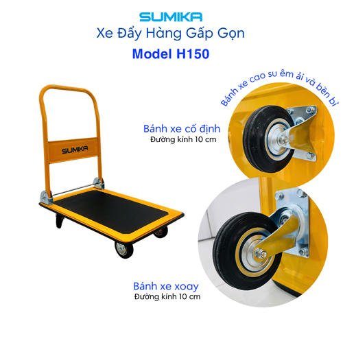Xe Đẩy Hàng Giá Rẻ Sumika H150 tải 150Kg Kho Hồ Chí Minh